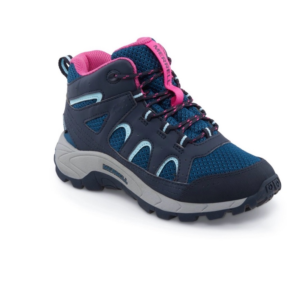 Kids Merrell Navy and Pink Outdoor Boots